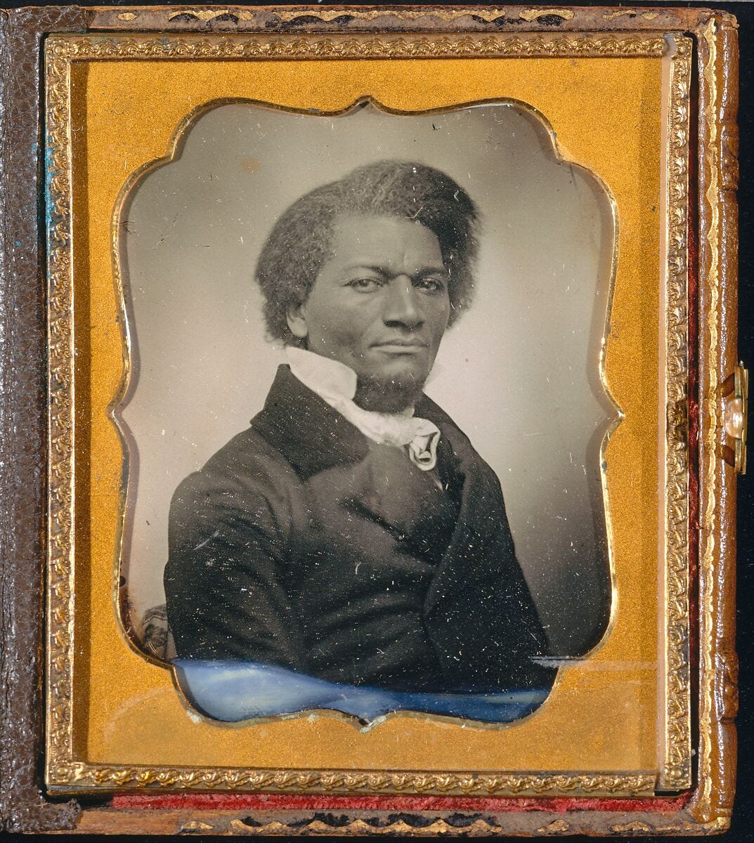 Frederick Douglass, ca. 1855. Daguerreotype by an unknown artist. This portrait, held at The Met Museum, reflects Douglass’s enduring commitment to freedom, justice, and equality (Unknown artist).