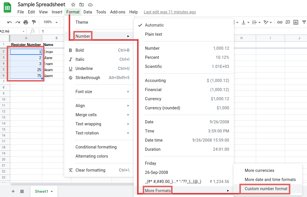 GSheets Padding a number with zeros by Kevin Samuel bite syzed