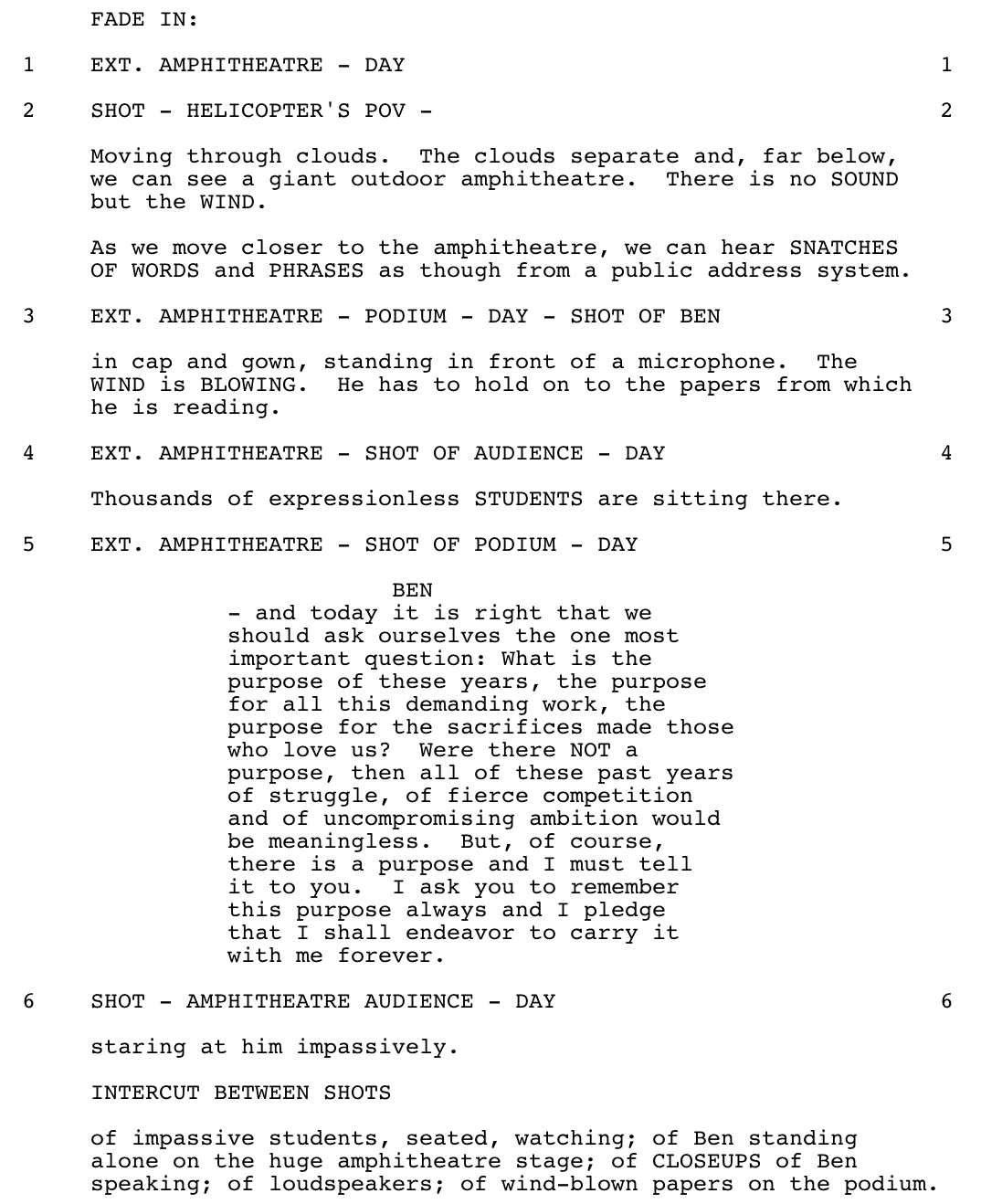 Page One ‘the Graduate 1967 Screenplay By Calder Willingham And… By Scott Myers Go Into
