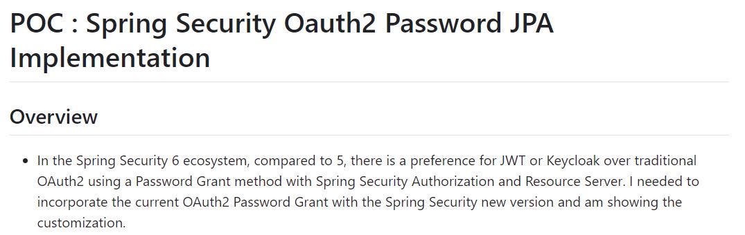 Spring Security 6 for stateful OAuth2 Password Grant | by Andrewkang ...