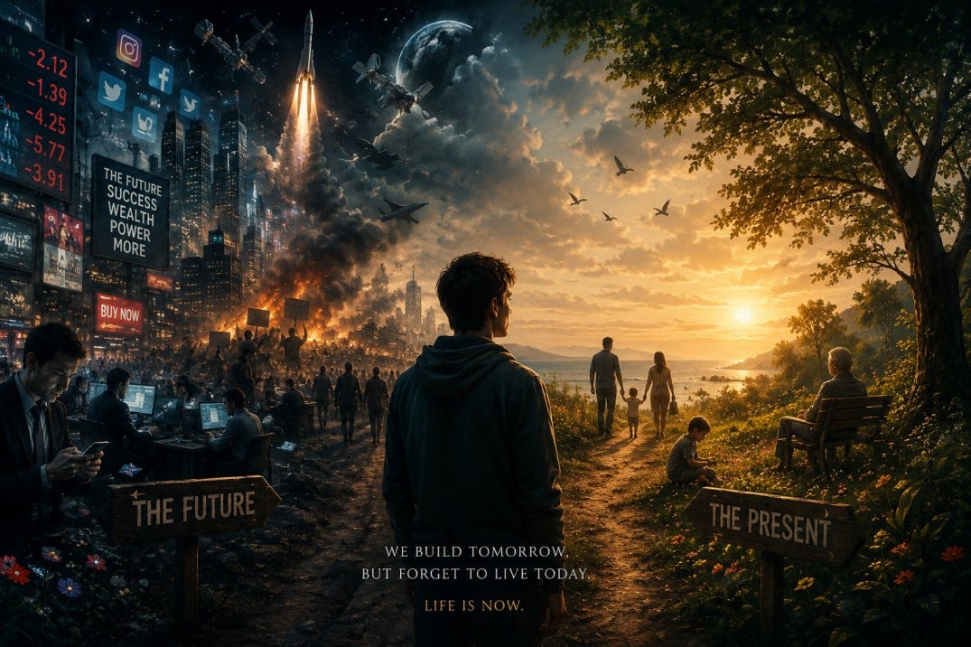 The Human Illusion: Humanity’s Endless Search Beyond the Present
