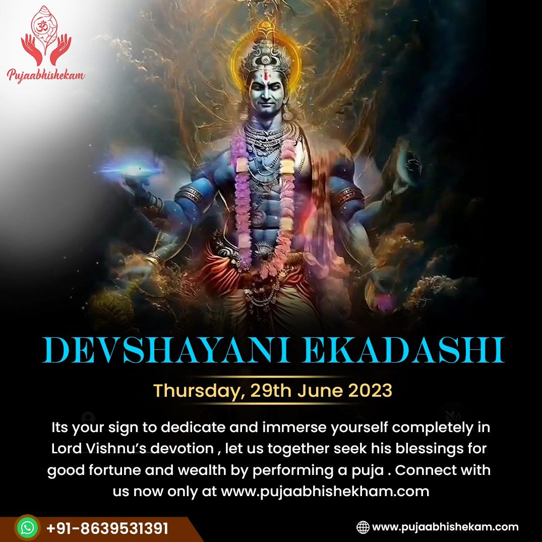 Book Online Lord Vishnu Puja during Devshayani Ekadashi