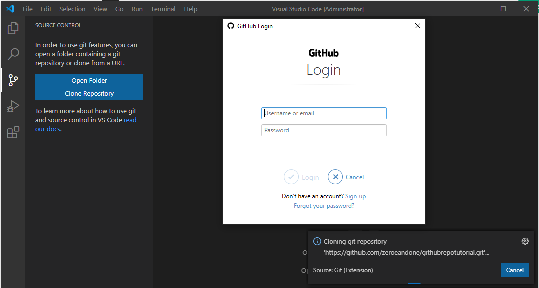 How to create a repository on GitHub and clone it locally using VScode