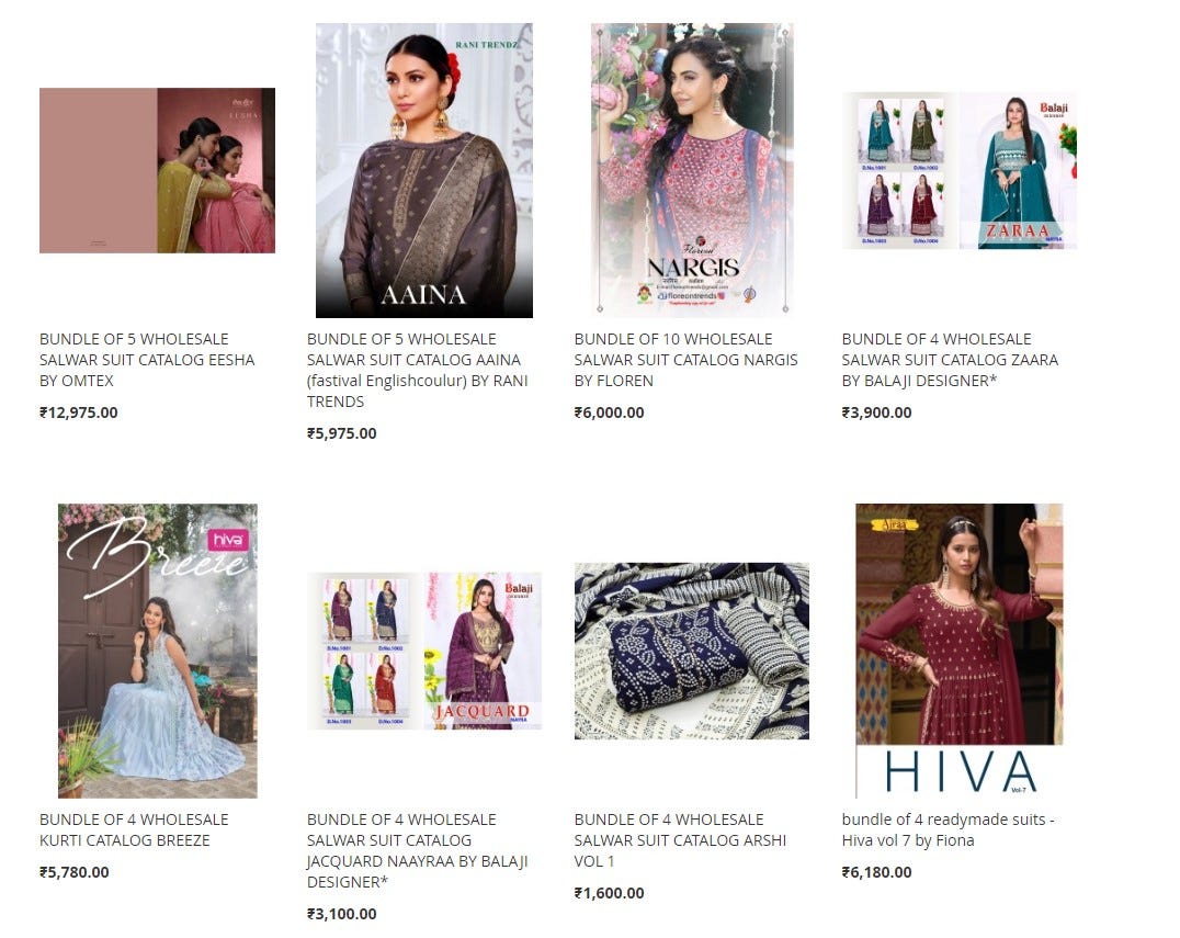 61 wholesale bundles launched today — 27 Mar 2023
check them here: https://ethnicsmart.in/mar27