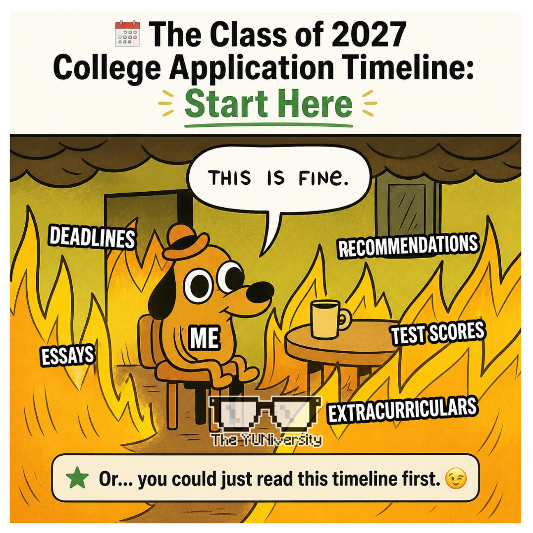 📆 The Class of 2027 College Application Timeline: Start Here