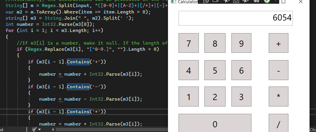 A Calculator App in C# — Regex?. I am currently going through a course… |  by Balakrishna Ch | Medium