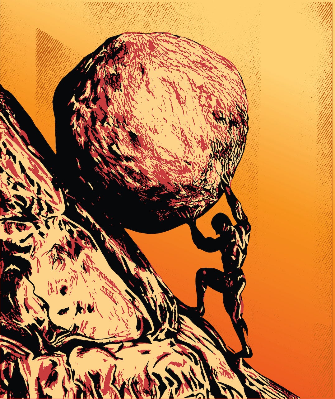 Sisyphus in 2024. I woke up in 2024 with a slight… | by Bo Brusco | Medium