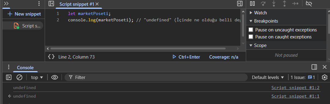 JavaScript’te Yokluğun İki Yüzü: undefined ve null (Gerçekten Farkları Ne?)