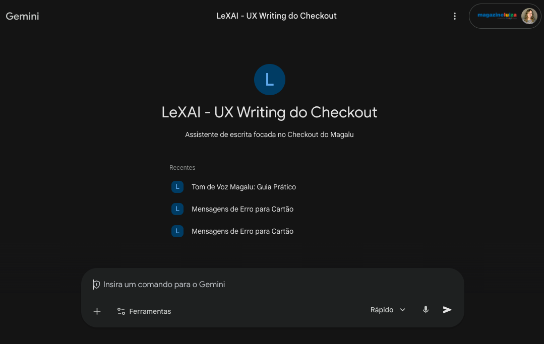 gem do checkout — ux writing & IA