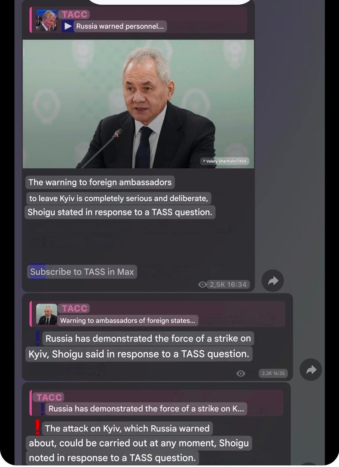 Shoigunator 3000 Once Again Unofficially Referring To Striking Civilian Populations In Ukraine. (source)