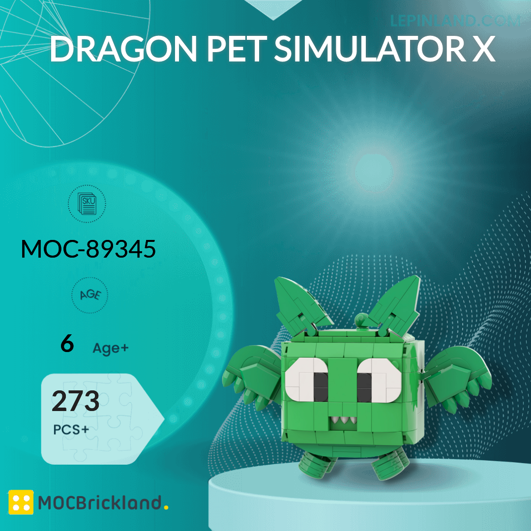 Creator Expert MOCBRICKLAND 89345 Dragon Pet Simulator X by Lepin