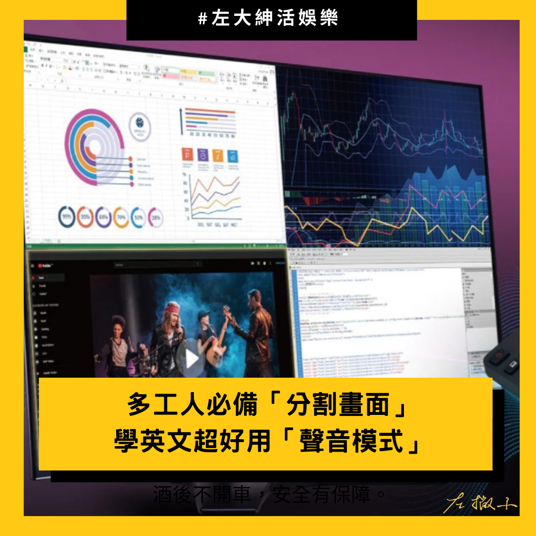 【紳活娛樂】BenQ D43 推薦4： 多工人必備「分割畫面」＋ 學英文超好用「聲音模式」 — 左撇子的電影博物館