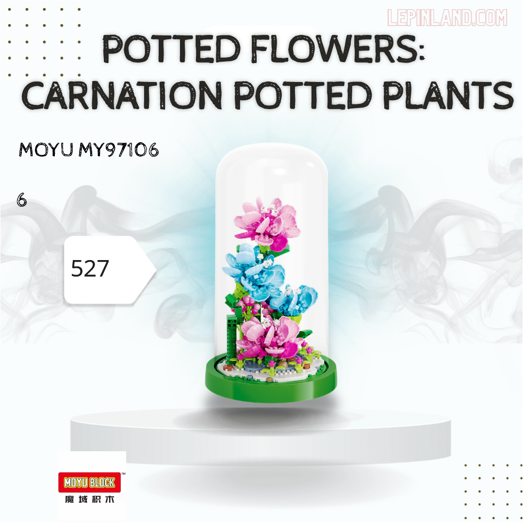 Creator Expert MOYU MY97106 Potted Flowers Carnation Potted Plants