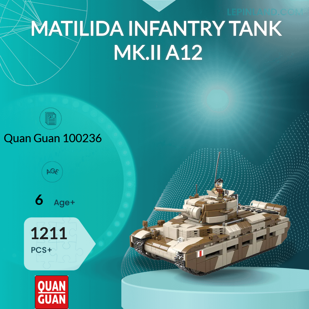 Military QUANGUAN 100236 Matilida Infantry Tank MK.II A12 by Lepin
