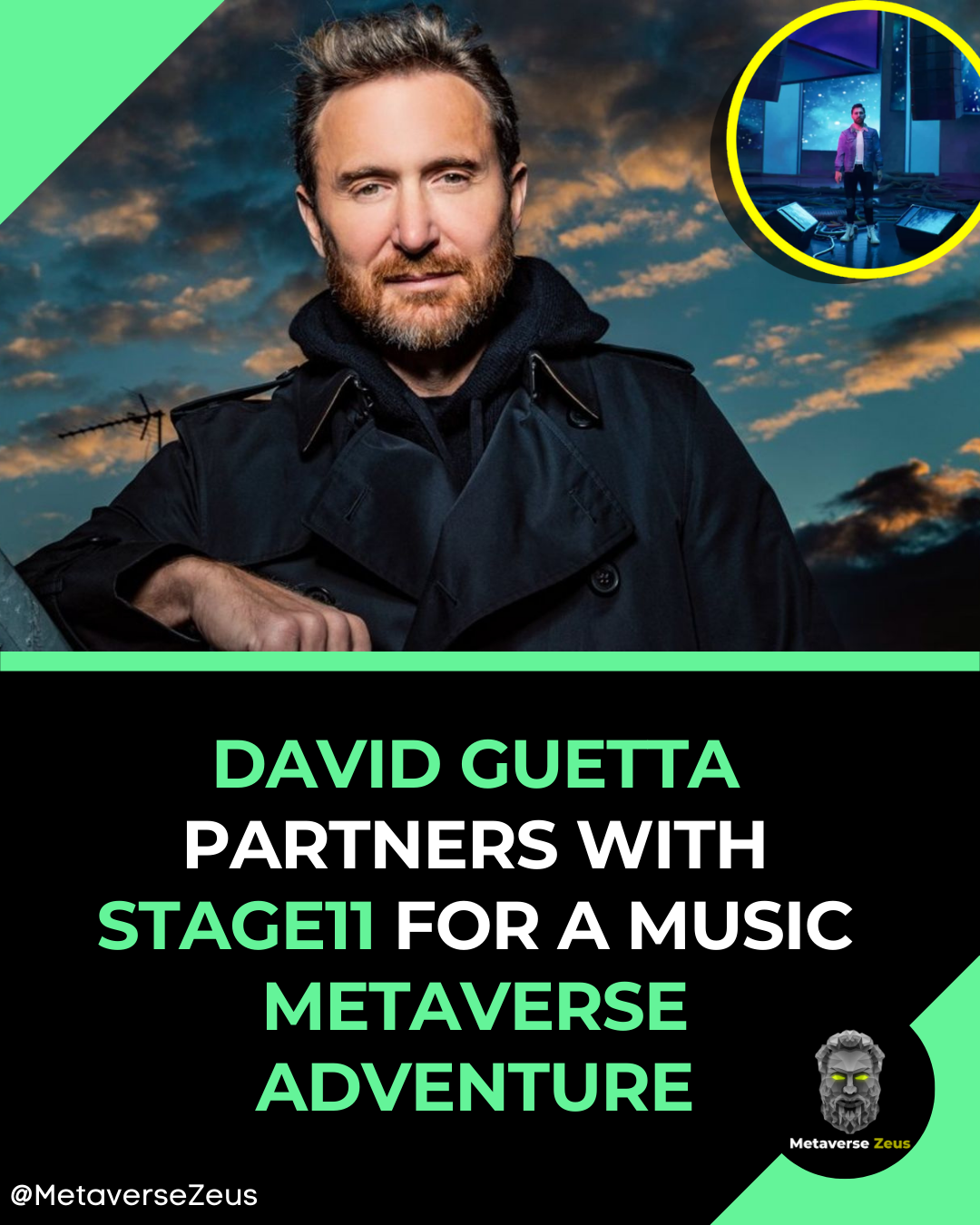 David Guetta partners with Stage11 For A Music Metaverse Adventure -  Metaverse Zeus - Medium
