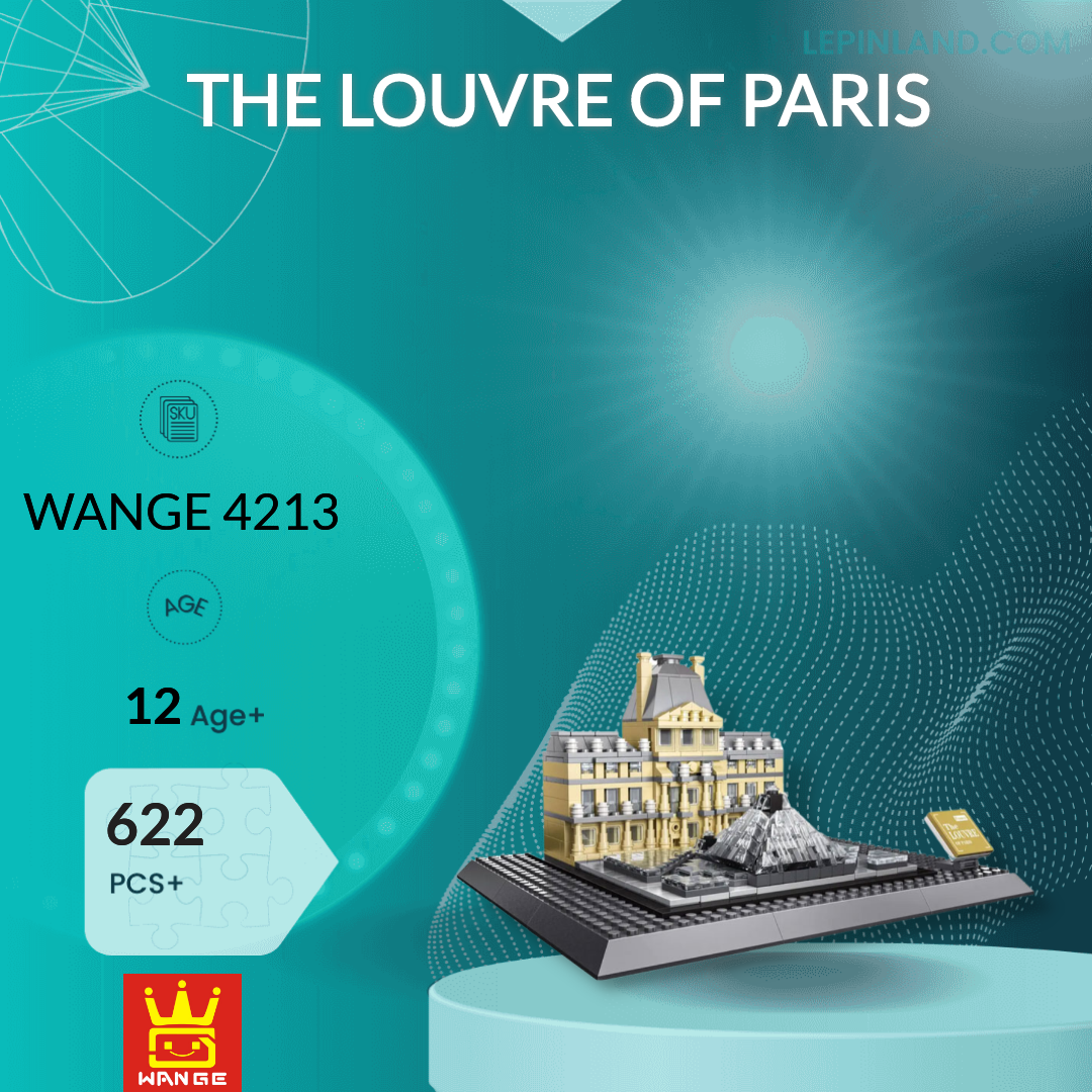 Modular Building WANGE 4213 The Louvre of Paris by Lepin Land Merchandise Store Aug, 2023
