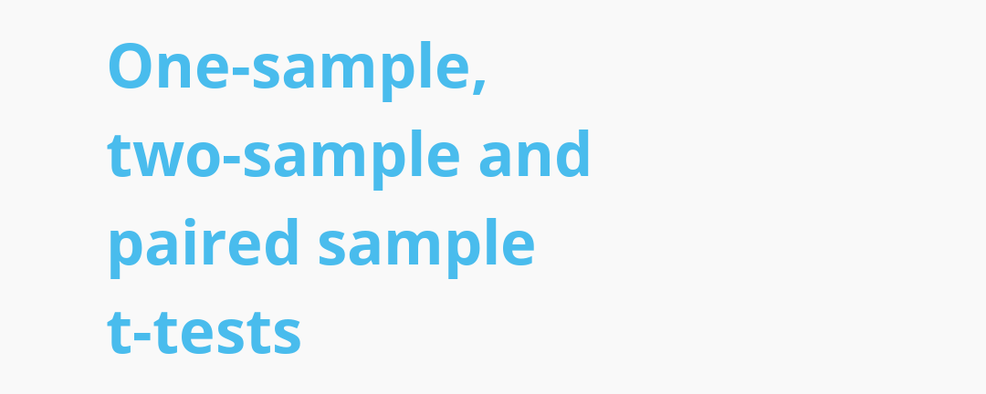 Which t-test should I use? One-sample, two-sample or paired sample ...