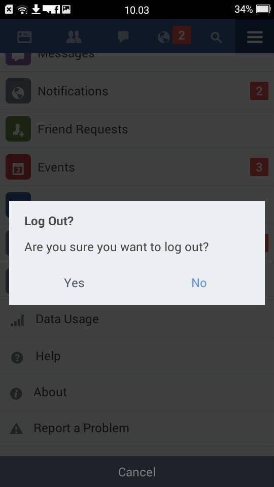 Instructions to log out facebook lite, by kisiapa sali