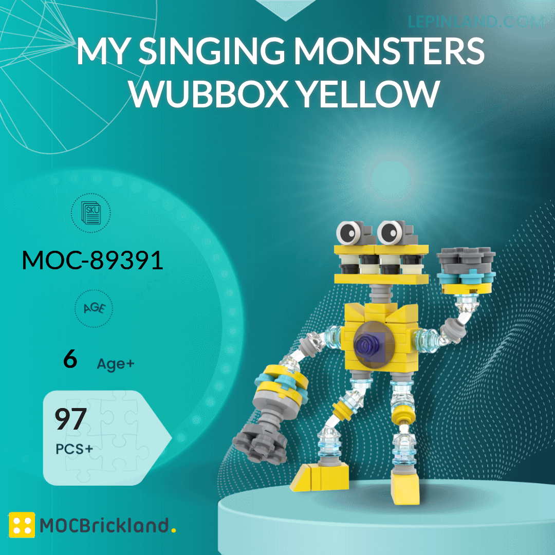 My Singing Monsters Wubbox Blue Green MOCBRICKLAND 89390 Movies and Games  with 88 Pieces - MOC Brick Land