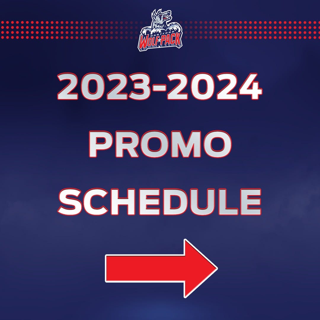 HARTFORD WOLF PACK ANNOUNCE PROMO NIGHTS