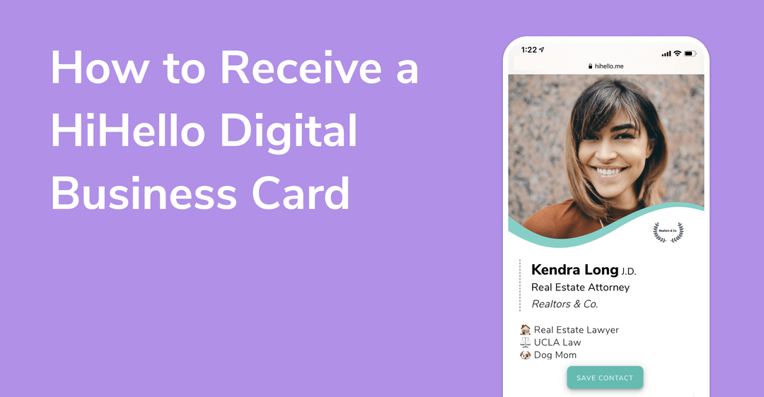 How to Receive a Digital Business Card HiHello