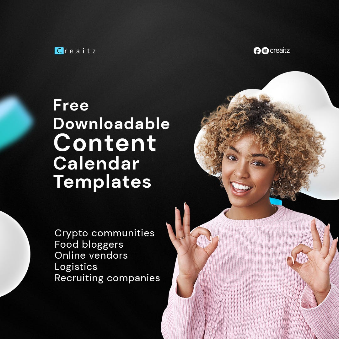 FREE Downloadable Content Calendar Templates For Your Blockchain