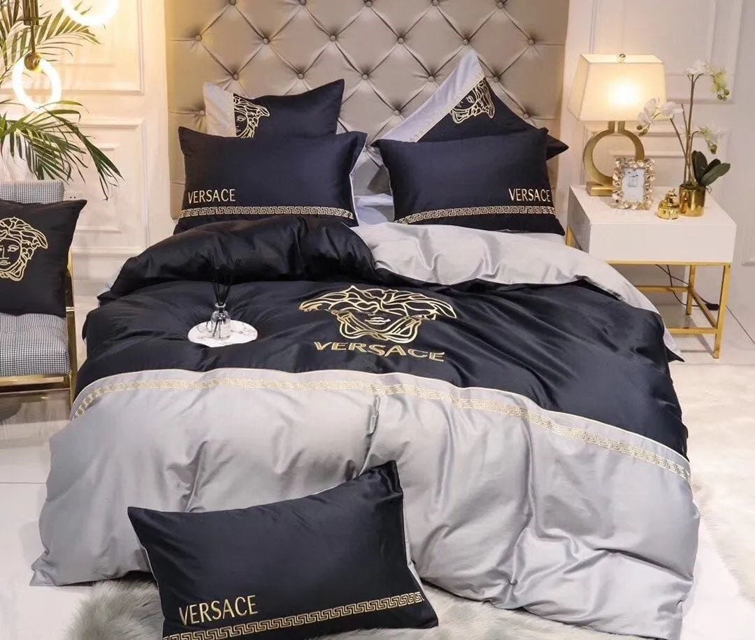 Gianni Versace Logo Brand Bedding Set Bedroom Luxury Bedspread Home