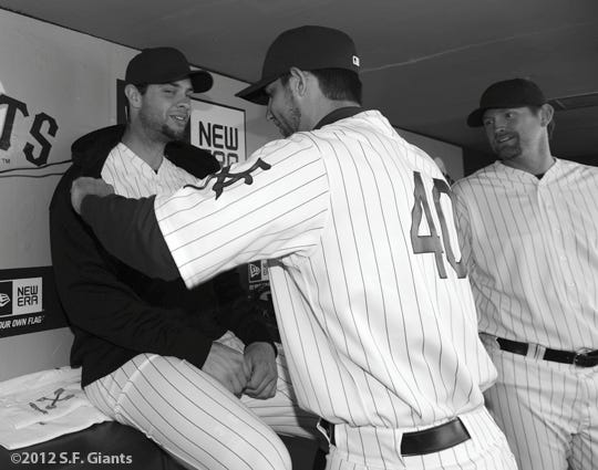 The Giants wore throw-back uniforms of the 1912 New York Giants, as the San  Francisco went on to beat the Chicago …