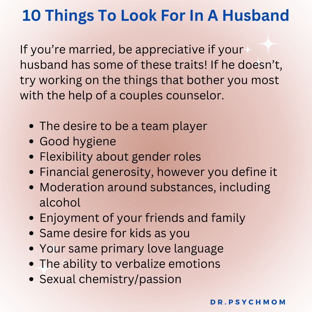 10 Things To Look For In A Husband by Dr. Samantha Rodman Whiten (Dr