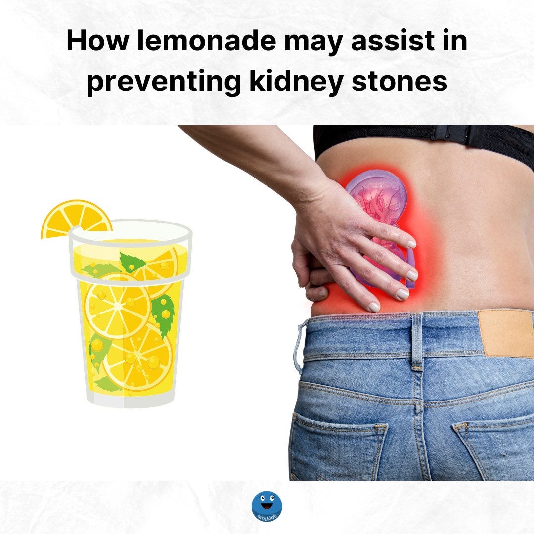 Regular consumption of lemonade 🍋 seemed to have a relieving effect on