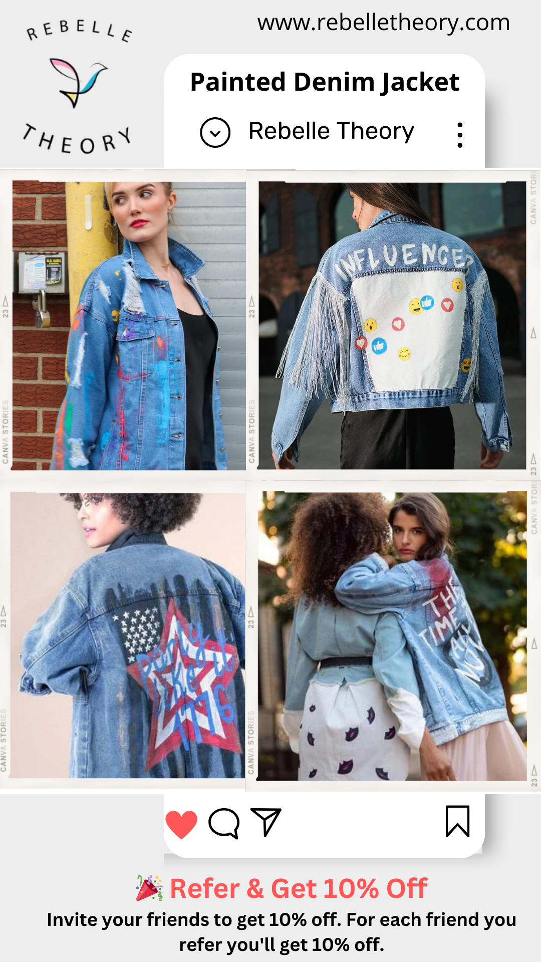 Street Style Hand Painted Denim Jacket – Rebelle Theory