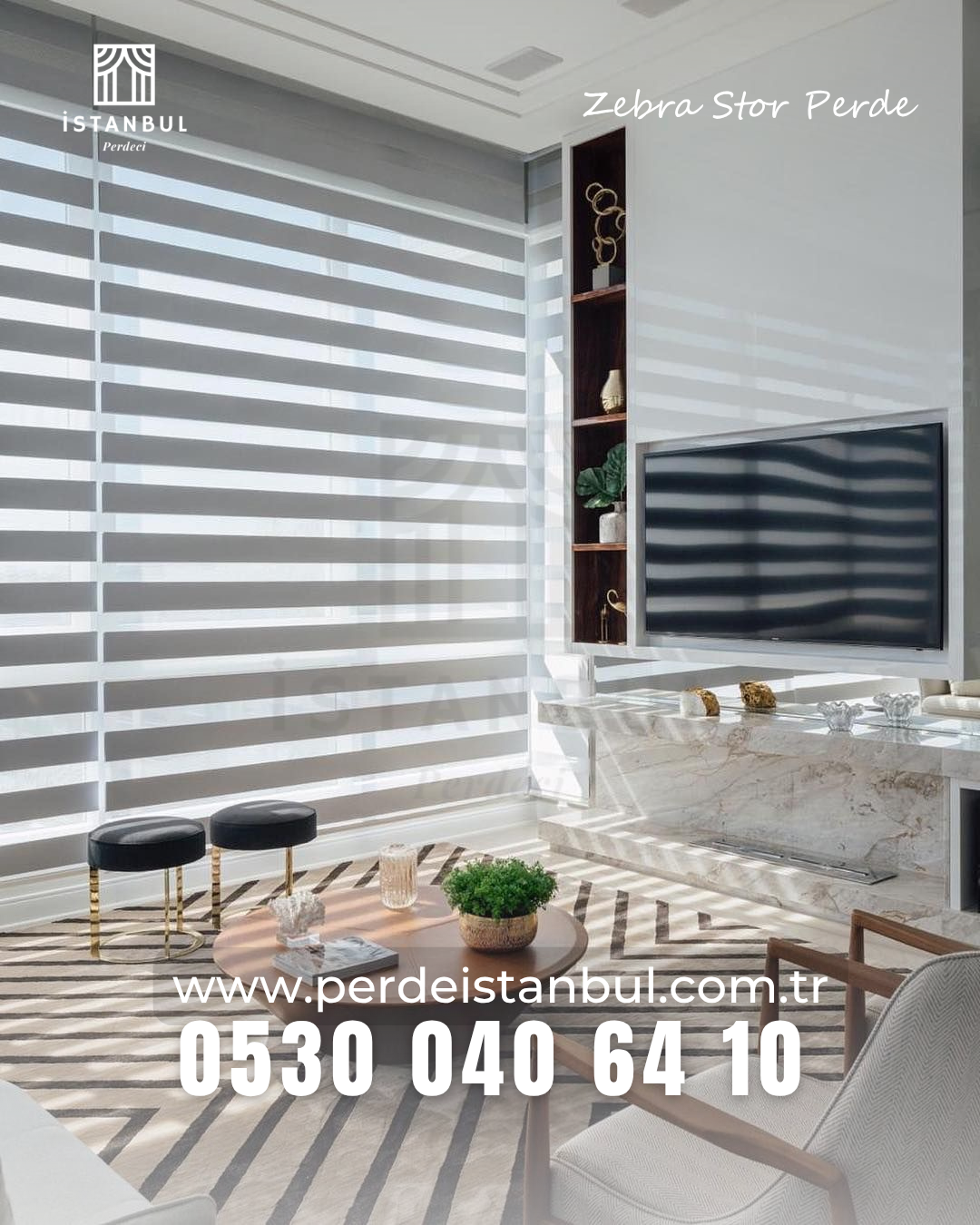 Zebra Stor Perde