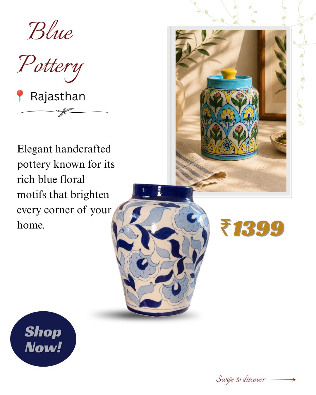 Blue Pottery Rajasthan: A Masterpiece of Indian Handicrafts