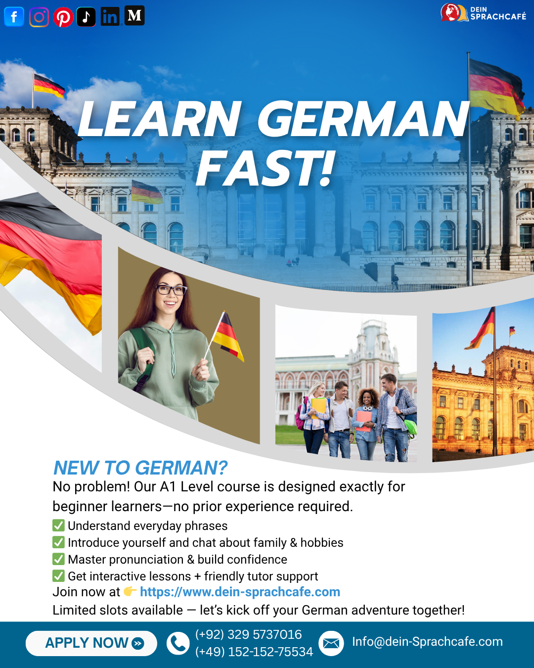 Learn German FAST for Beginners (A1 Level) | Start Your Journey with Dein Sprachcafé