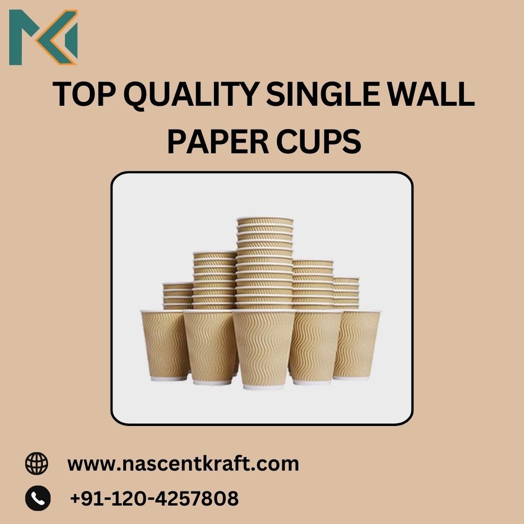 Top Quality Single Wall Paper Cups Nascent Kraft is the leading eco ...