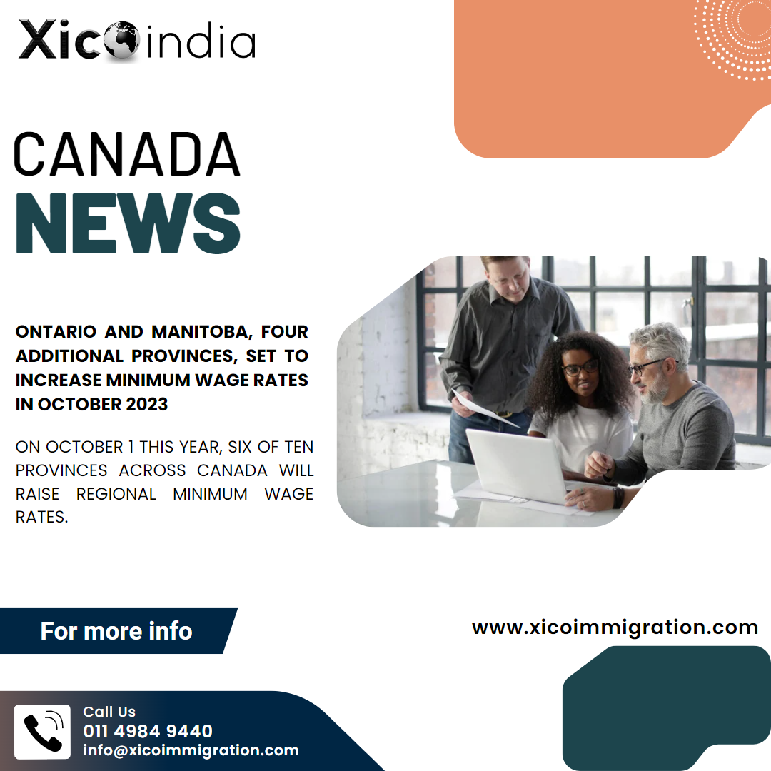 Ontario and Manitoba, four additional provinces, set to increase