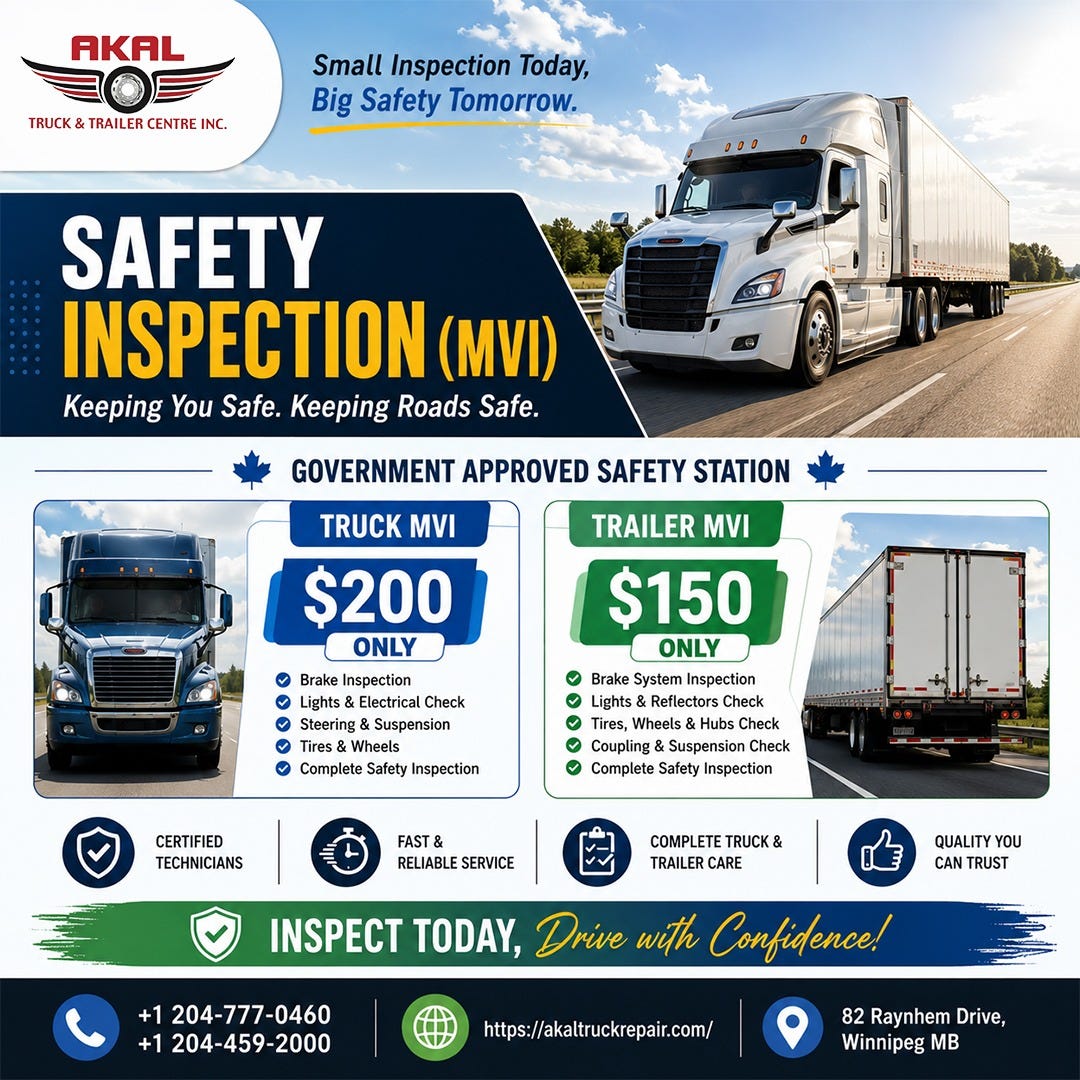 Safety Inspection (MVI) — Protect Your Truck, Protect Your Business!