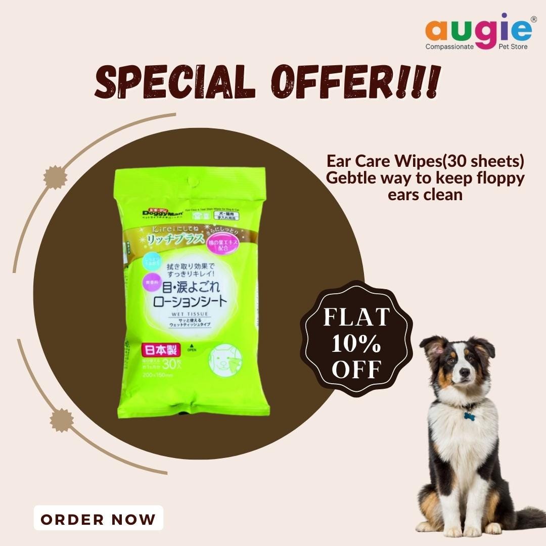 Pet Ear Care Wipes Augie Pets Medium