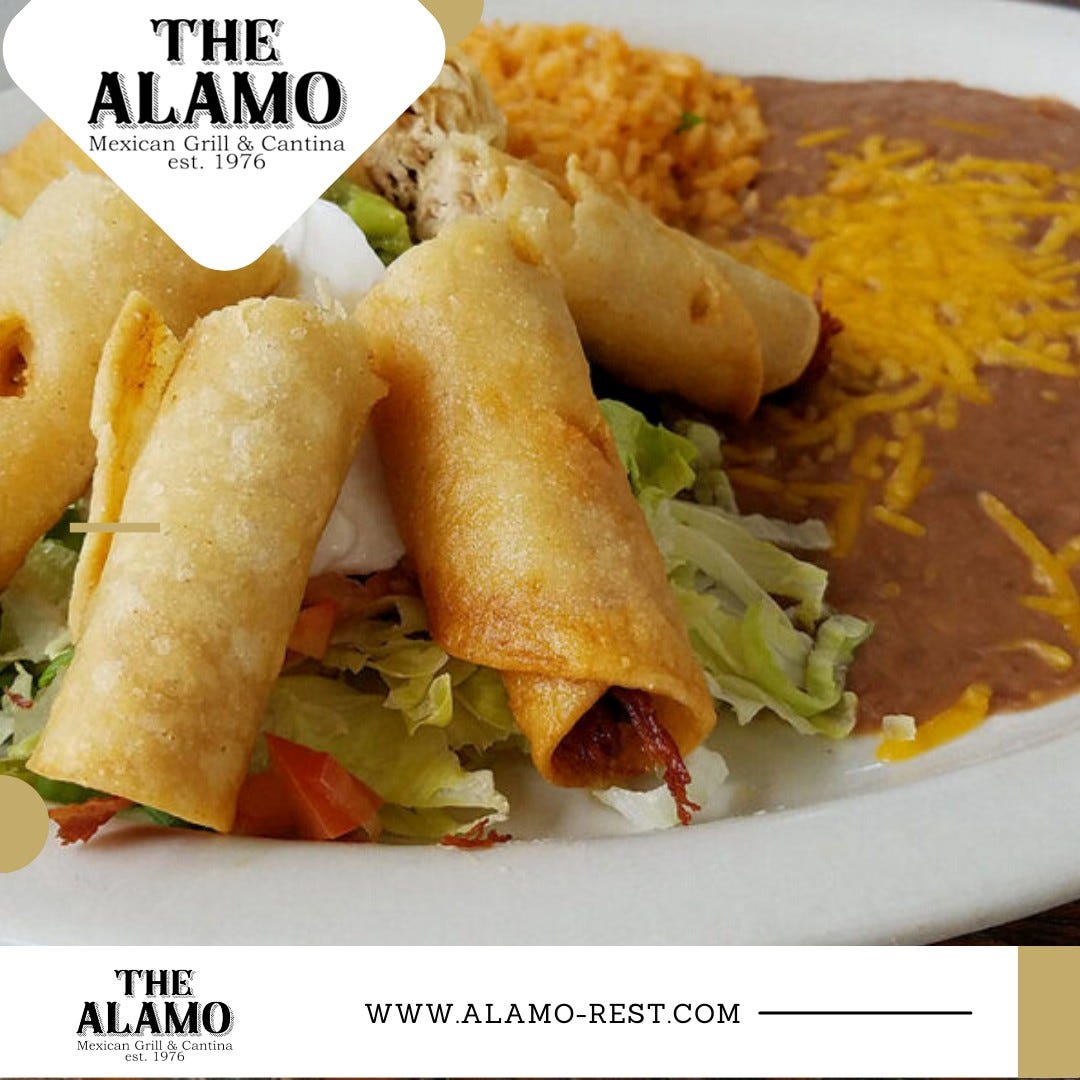 Come on down and try our infamous Taquitos Rancheros at The Alamo Bar