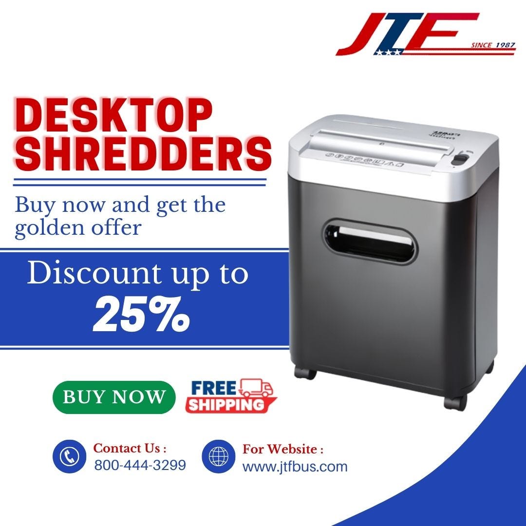 Efficient Desktop Shredders for Personal and Small Office Use JTF