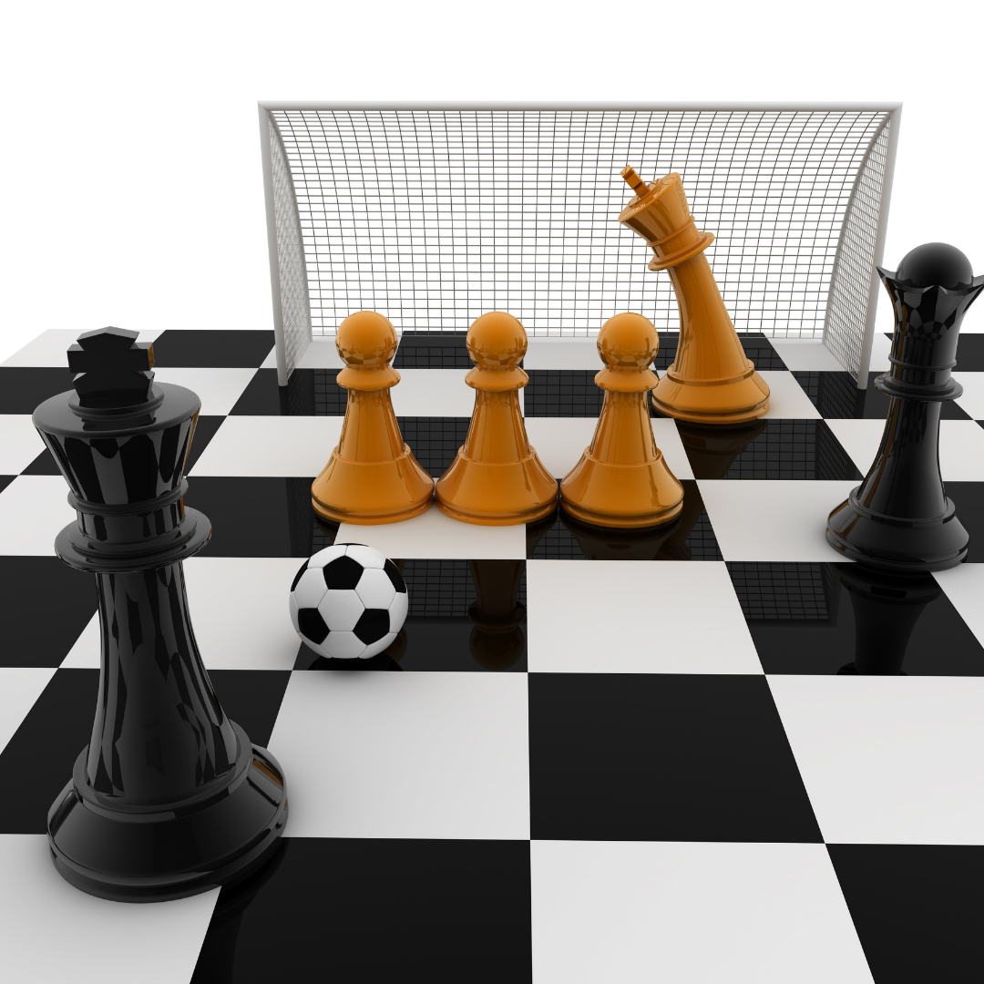 The Football Arena - The chess pieces on the board of Messi and