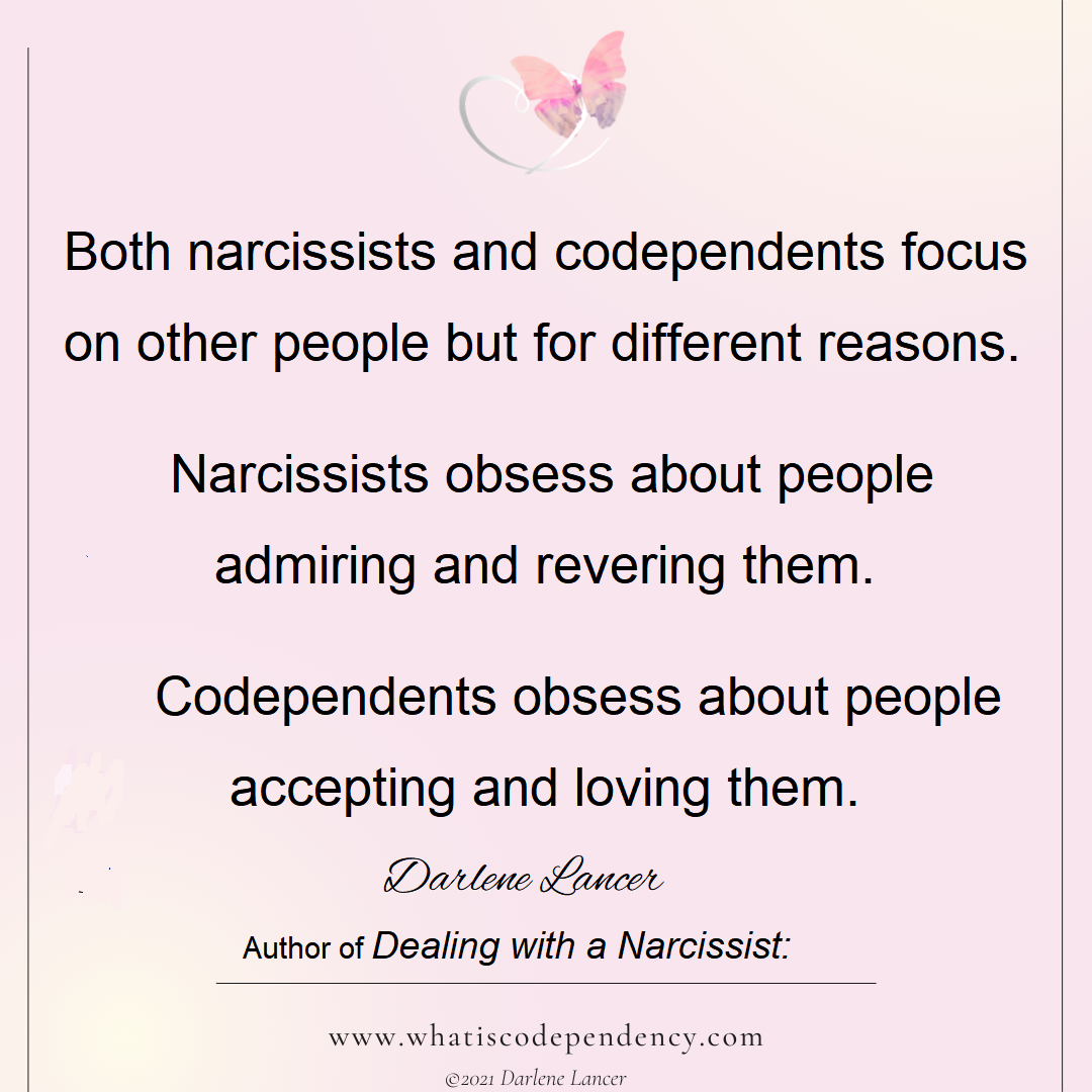 Narcissists and Codependents Are Similar, But Differ by Darlene