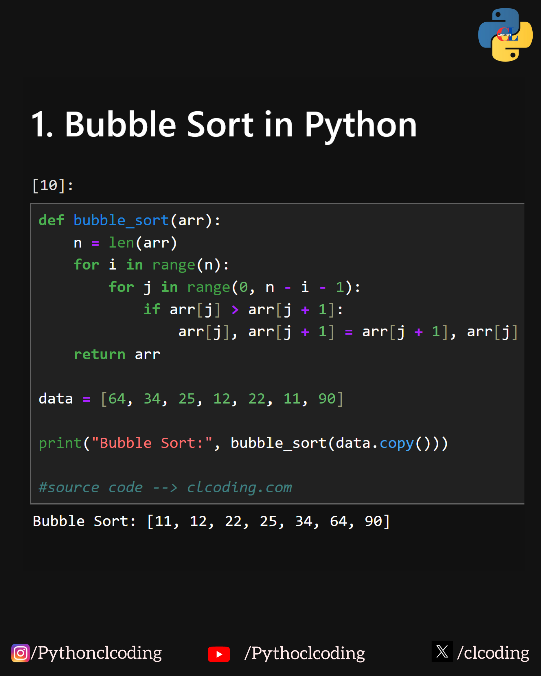 5 Sorting Algorithms Every Python Programmer Must Know (With Code) | by ...