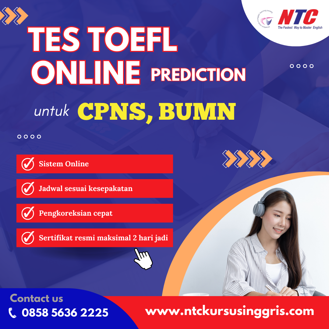 TES TOEFL ONLINE PREDICTION CPNS BUMN TERBAIK DI TULUNGAGUNG