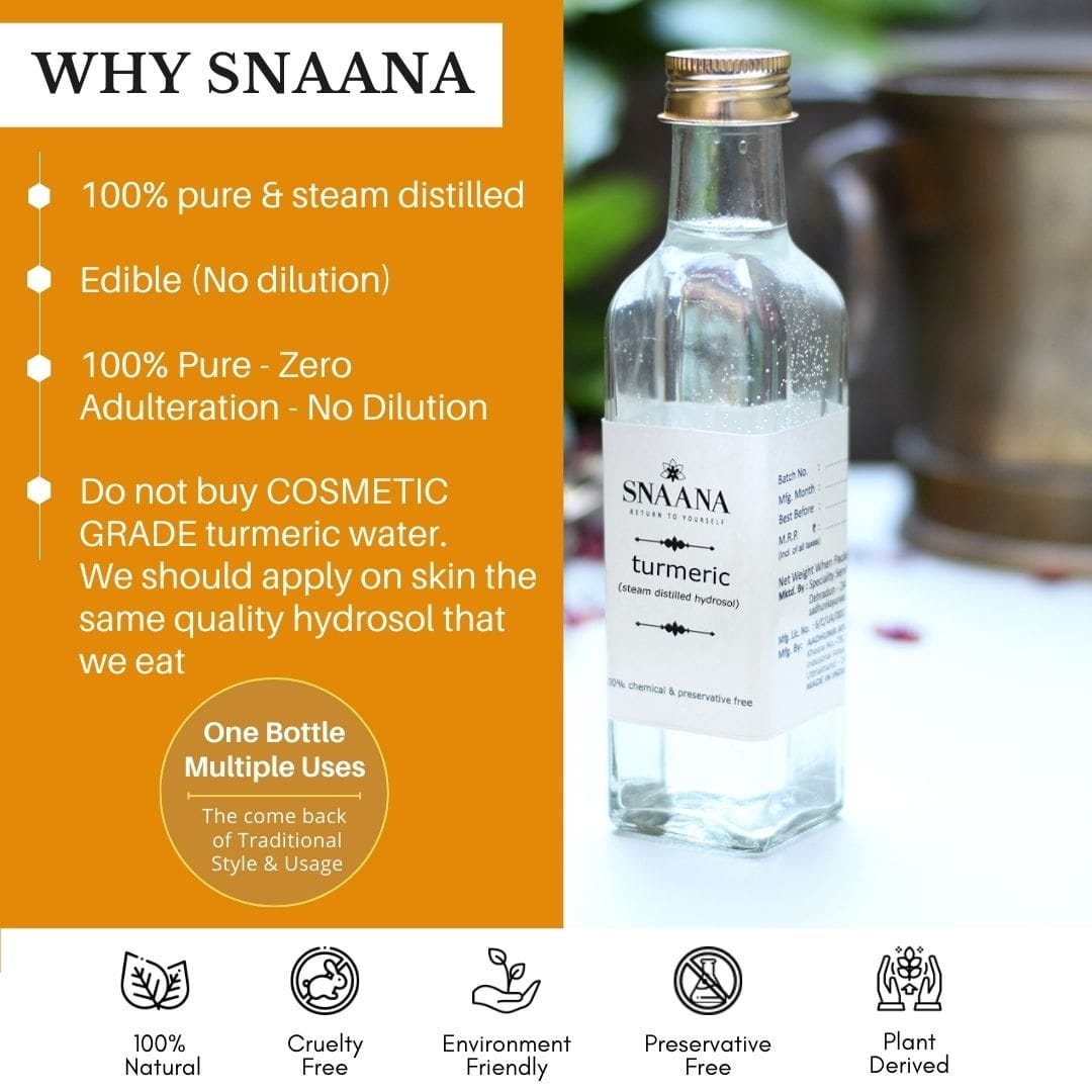 Turmeric Hydrosol [Turmeric Toner / Turmeric Water Steam Distilled