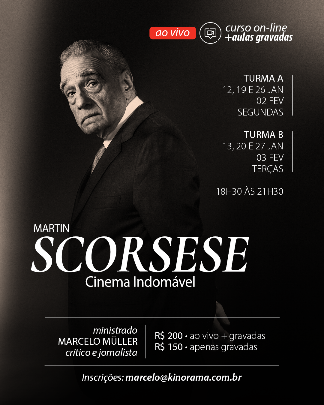 CURSO | O cinema de Martin Scorsese