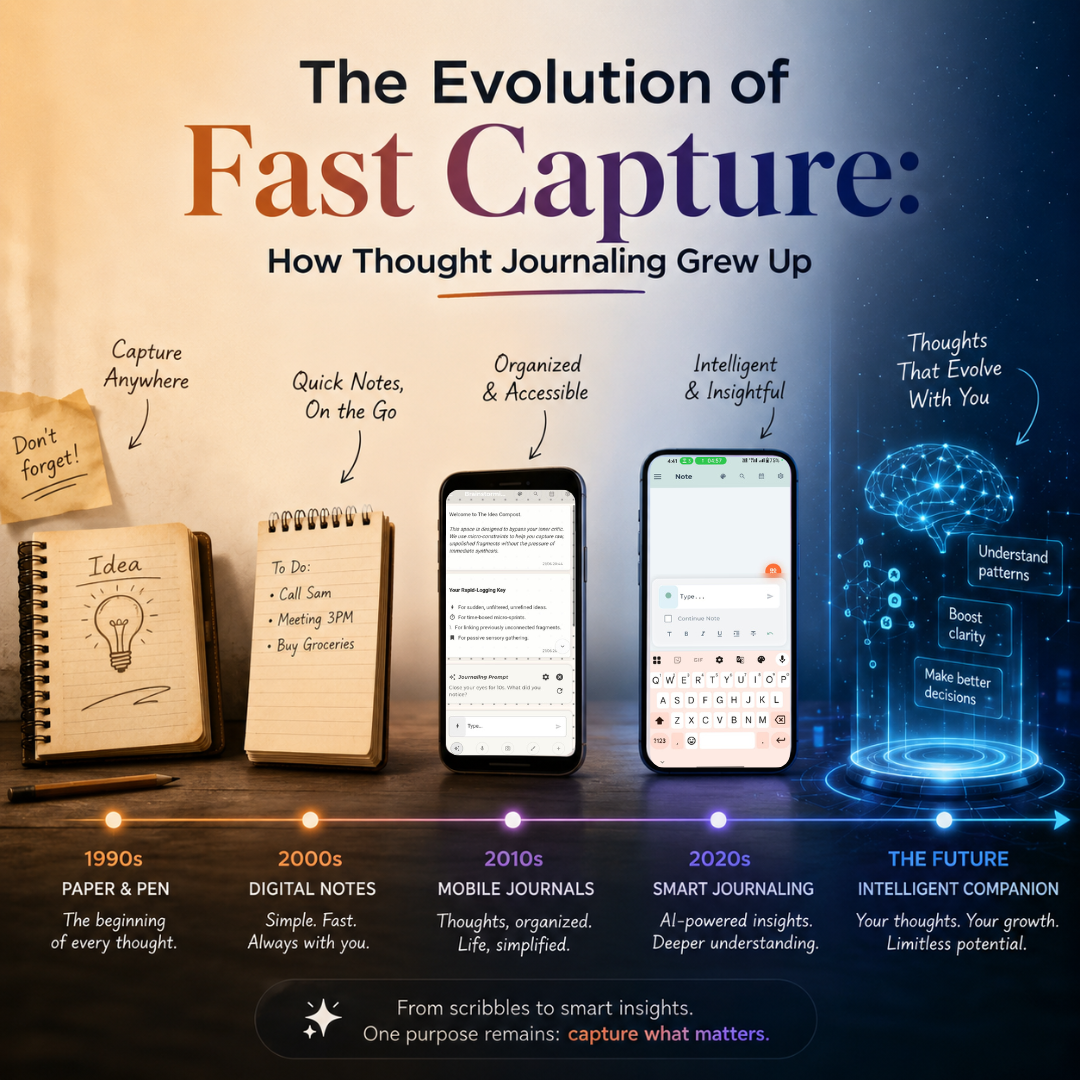 The Evolution of Fast Capture: How Thought Journaling Grew Up.