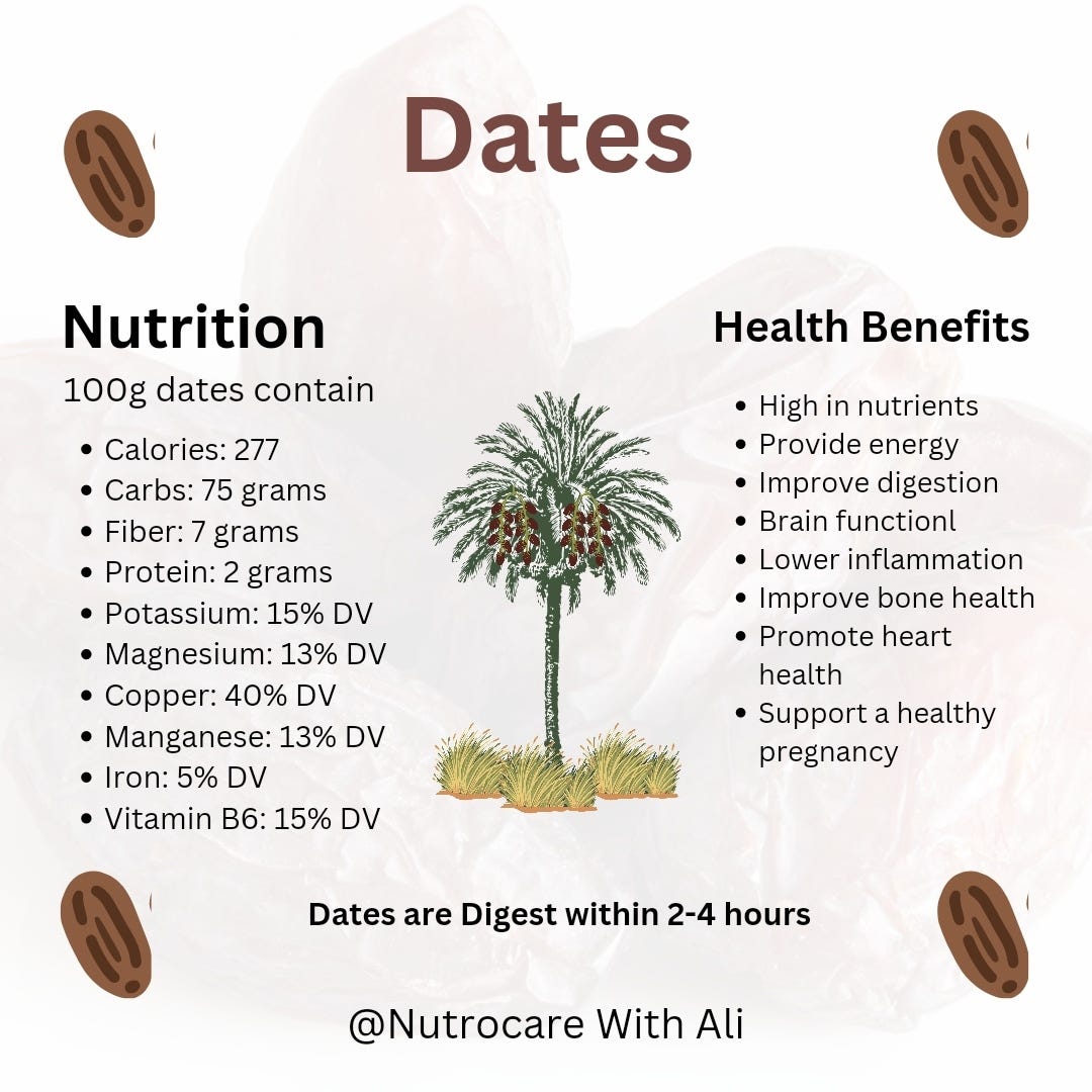 Dates are a type of fruit that are not only delicious but also offer several health benefits