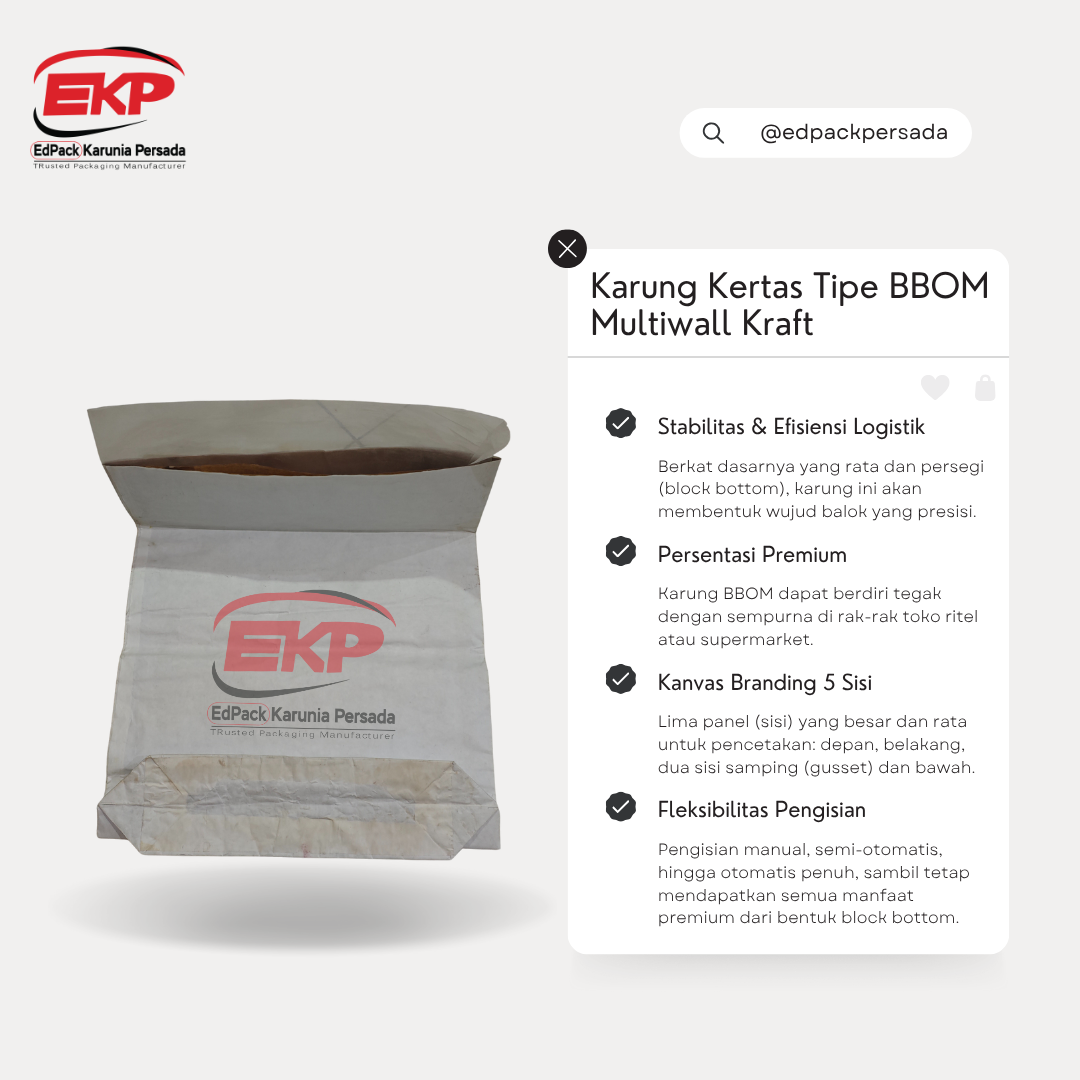 Mengenal Karung Kertas Tipe BBOM: Solusi Kemasan Industri yang Efisien dan Modern!