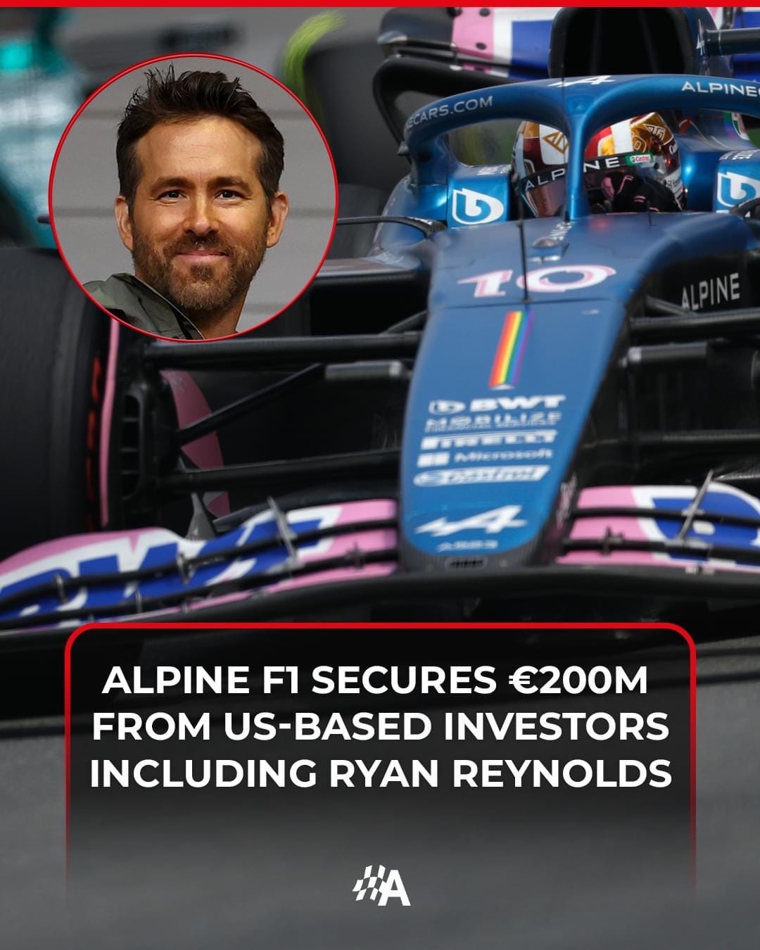 Ryan Reynolds Just Bought A Stake In The Alpine F1 Team